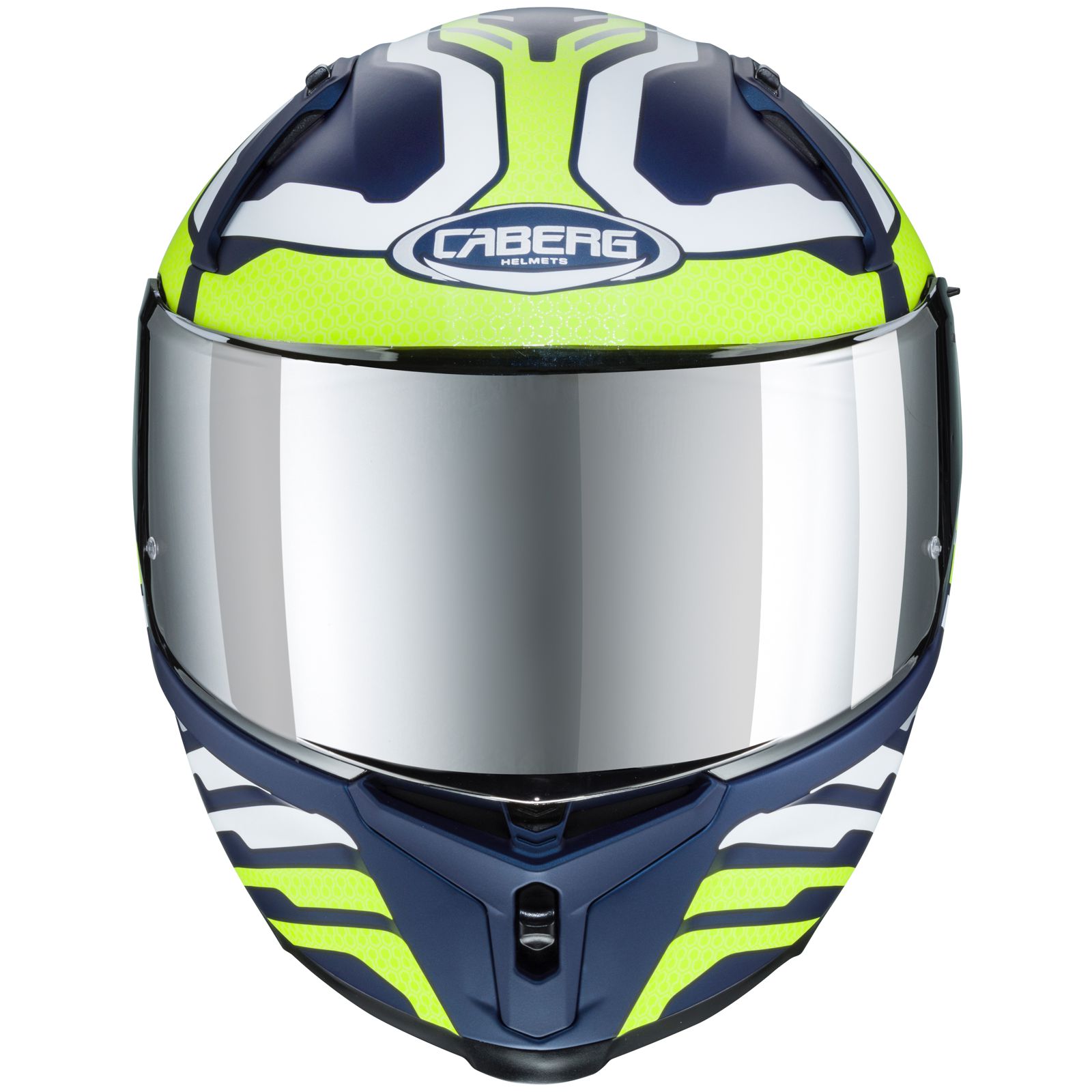 Casco Caberg Avalon Forge, blu opaco/giallo fluo-bianco