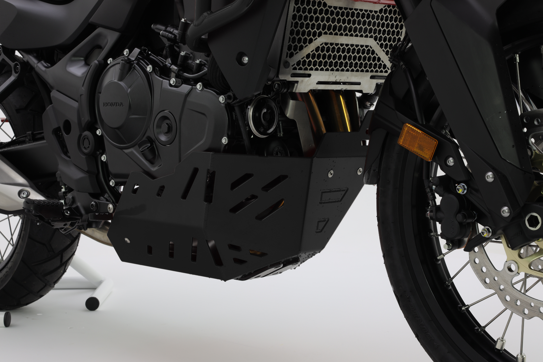 Piastra di protezione motore in alluminio per Honda XL 750 Transalp, nera
