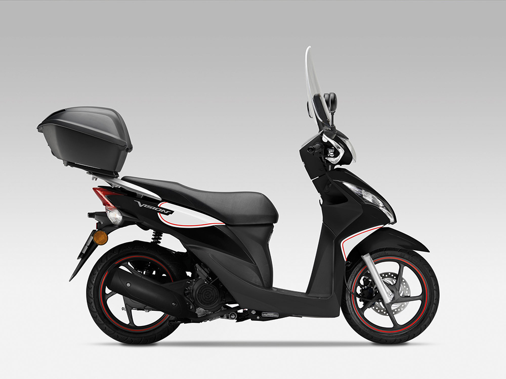 Set di adesivi "Sport" originali Honda Vision50/ Vision110 con decorazione del cerchio bianco
