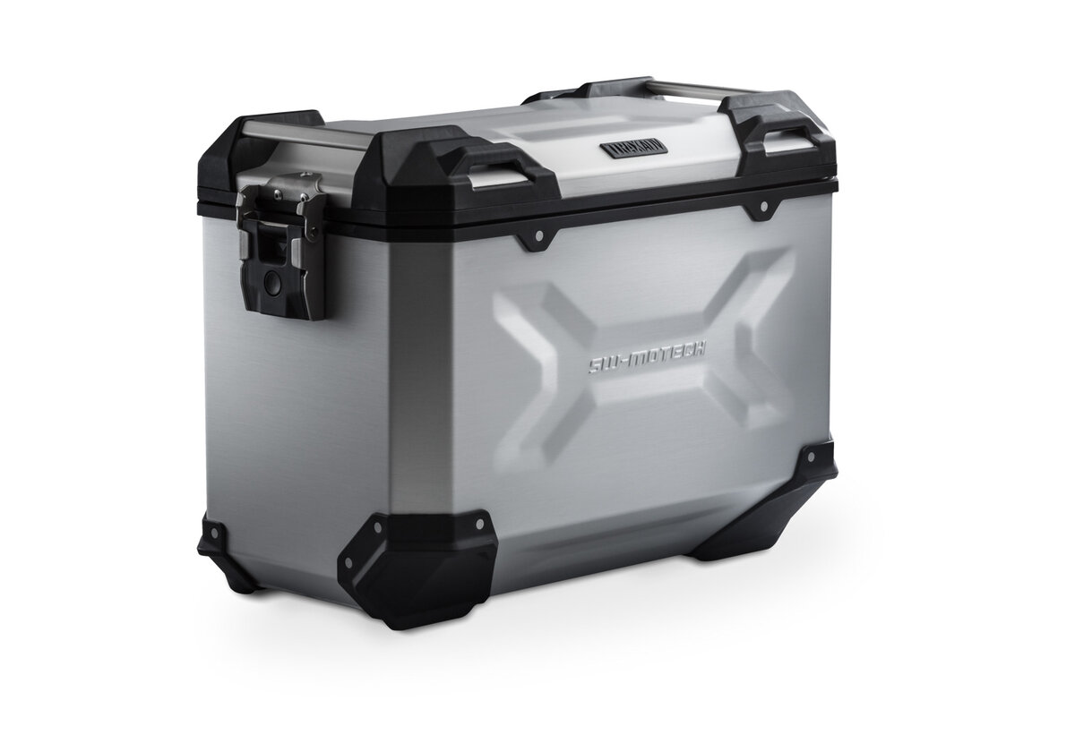 SW-Motech TRAX ADV L valigia in alluminio 45L argento sinistra