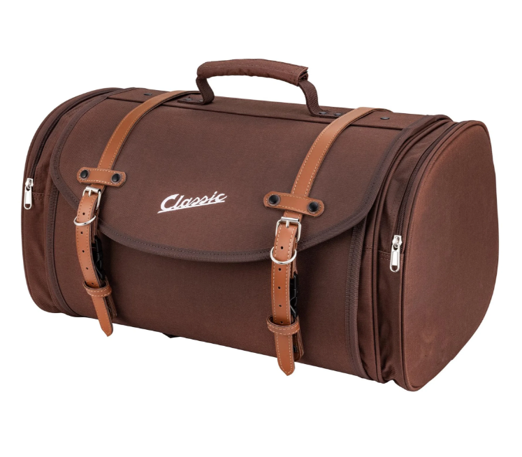 Borsa "Classic" grande per Vespa, in nylon, marrone tabacco