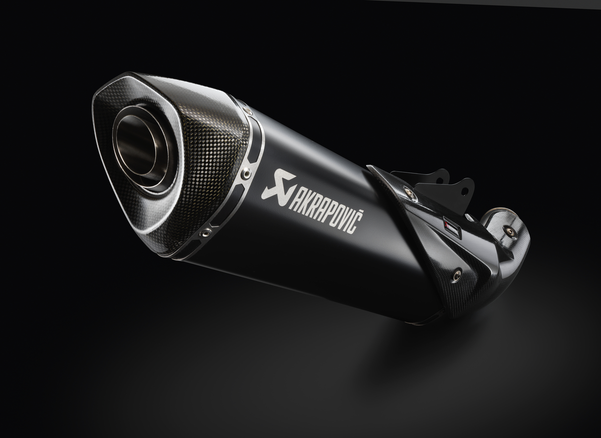 Akrapovic Slip-On LINE sistema di scarico nero per KTM 890 Duke (Bj.20-)