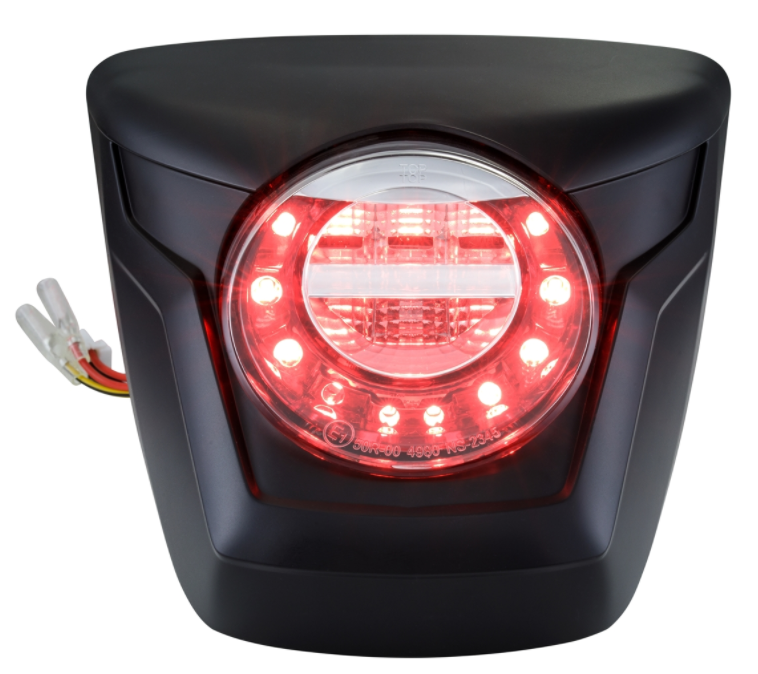 Fanale posteriore LED rosso per Vespa Primavera/​Sprint 50-150ccm, bordo - nero opaco