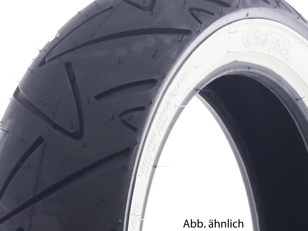 Pneumatico Continental 120/70-12, 58P, TL, a parete bianca, twist, anteriore/posteriore