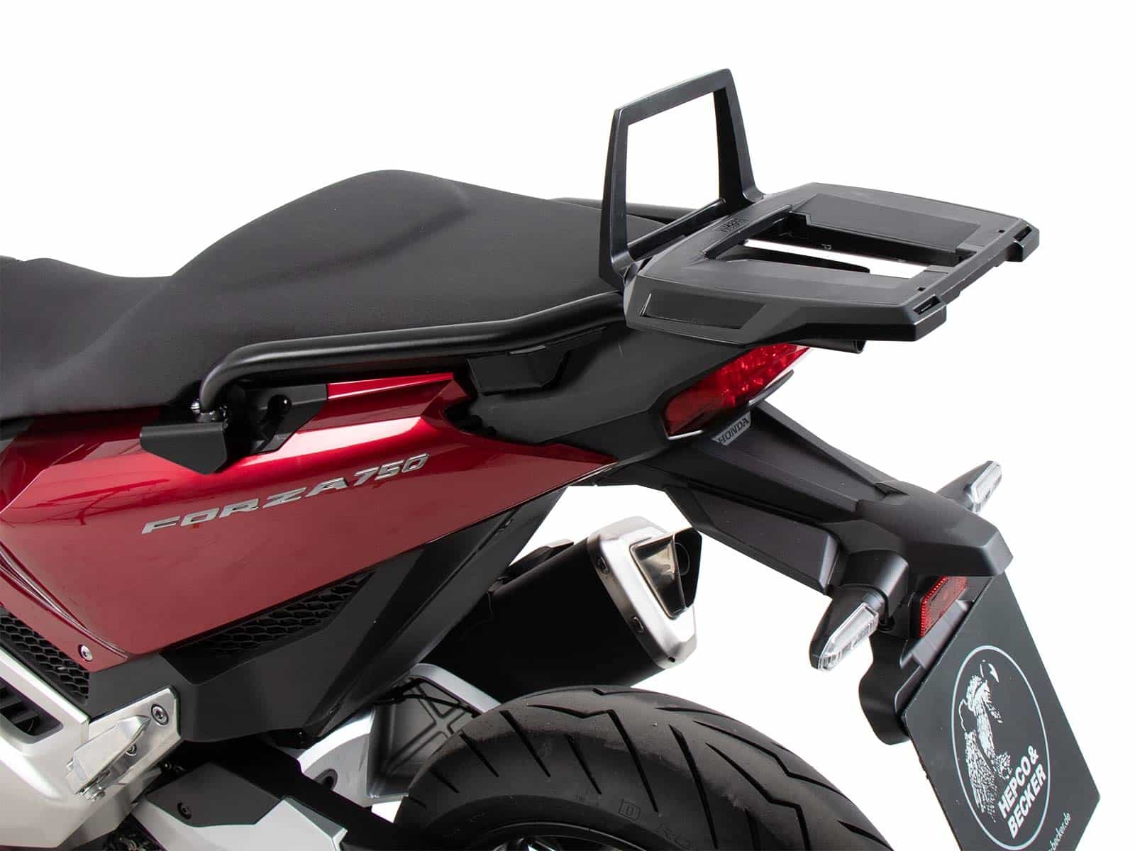 Portapacchi in alluminio nero per Honda NSS 750 Forza (21-) Hepco & Becker