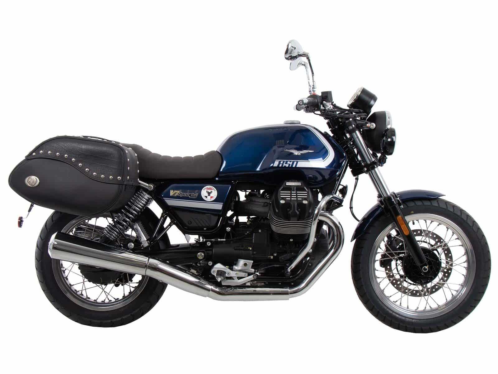 Portapacchi laterale C-Bow nero per Moto Guzzi V7 850 Special/Stone/Centenario (21-24) Hepco & Becker