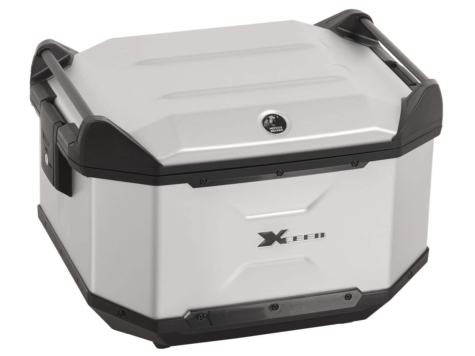 Baule posteriore in alluminio Xceed da 45 litri, colore argento, Hepco & Becker