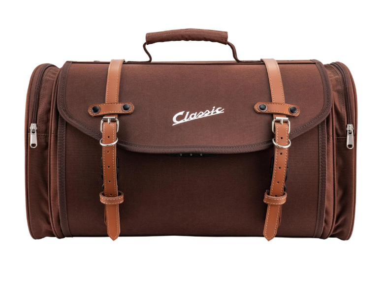 Borsa "Classic" grande per Vespa, in nylon, marrone tabacco