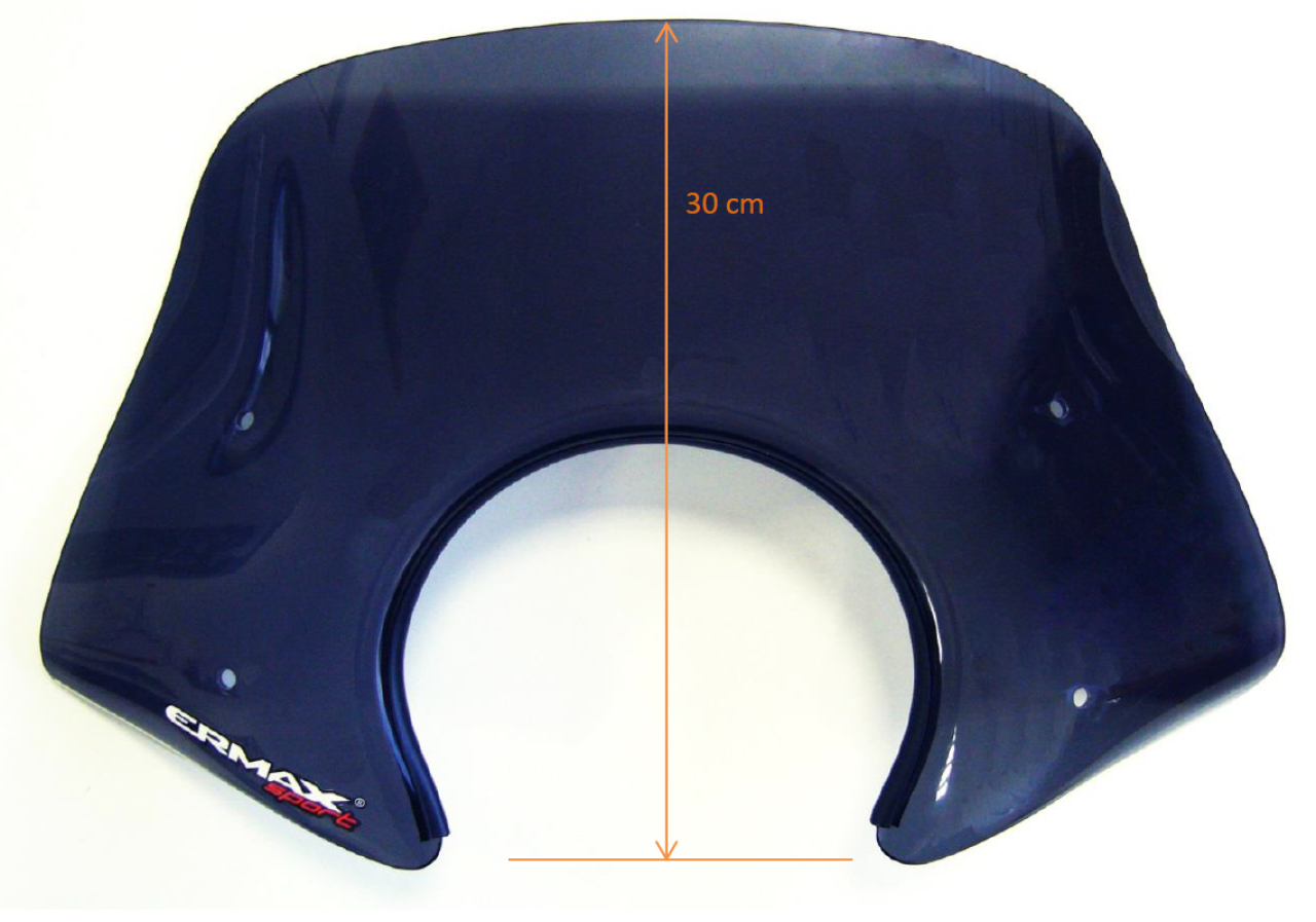 Parabrezza ERMAX Piccolo H 300 mm per Vespa Primavera 50-150cc 2T/4T, colorato/nero chiaro