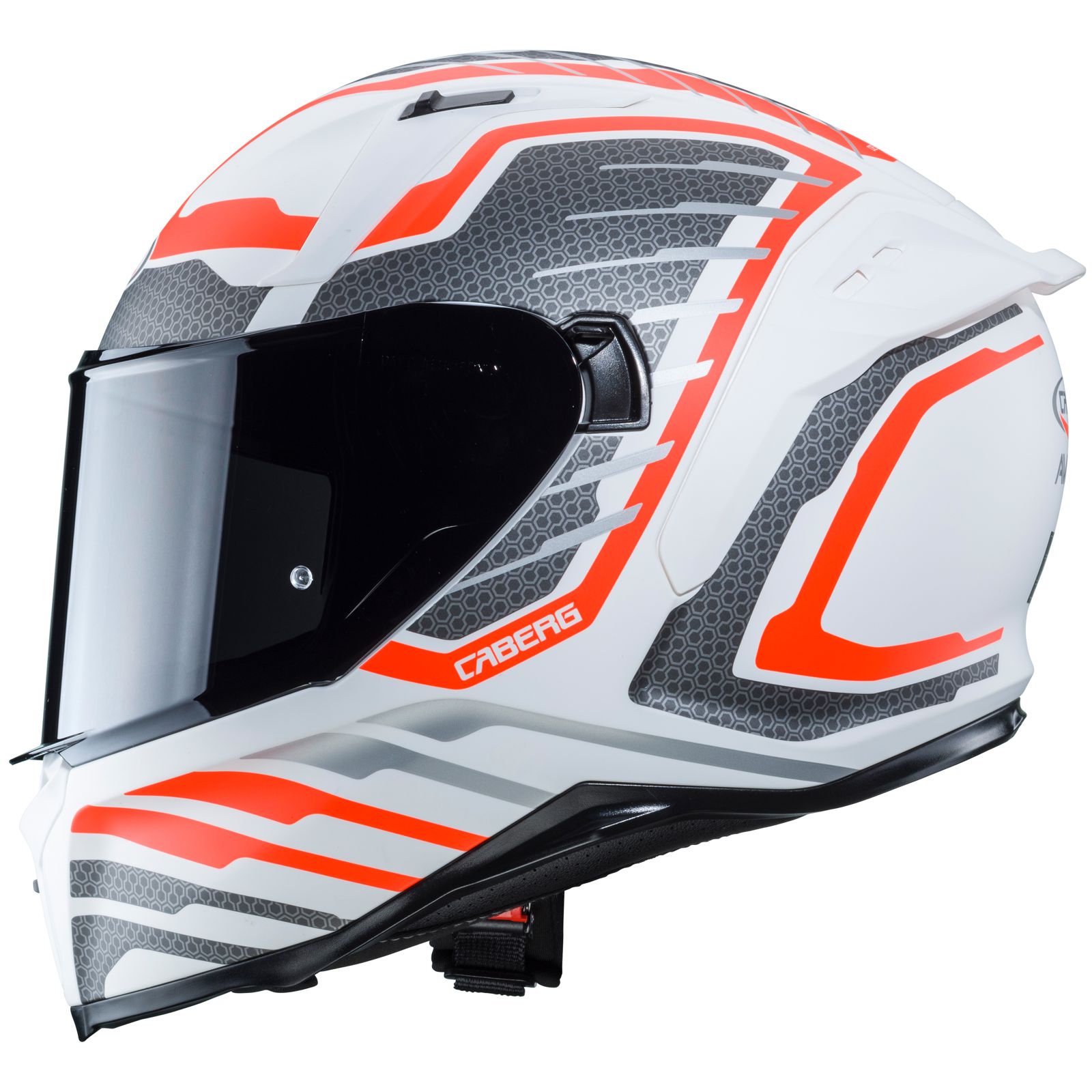 Casco Caberg Avalon Forge, bianco opaco/fluo-arancione-argento