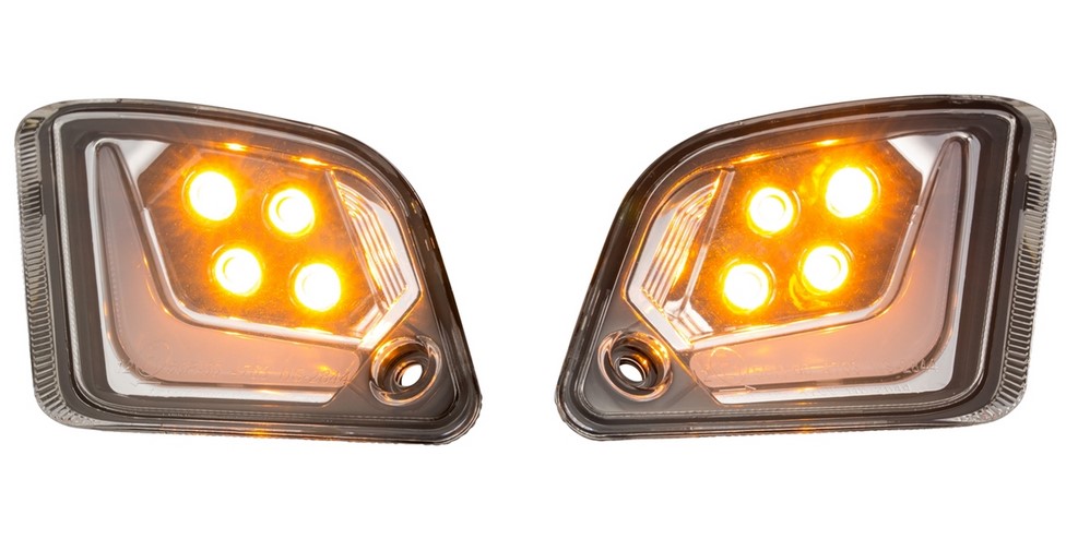 Kit indicatore di direzione posteriore destro/sinistro per Vespa GTS/GTS Super/GTV 125-300cc ('14-), trasparente
