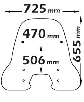 Parabrezza Classic trasparente per Vespa Sprint - Isotta
