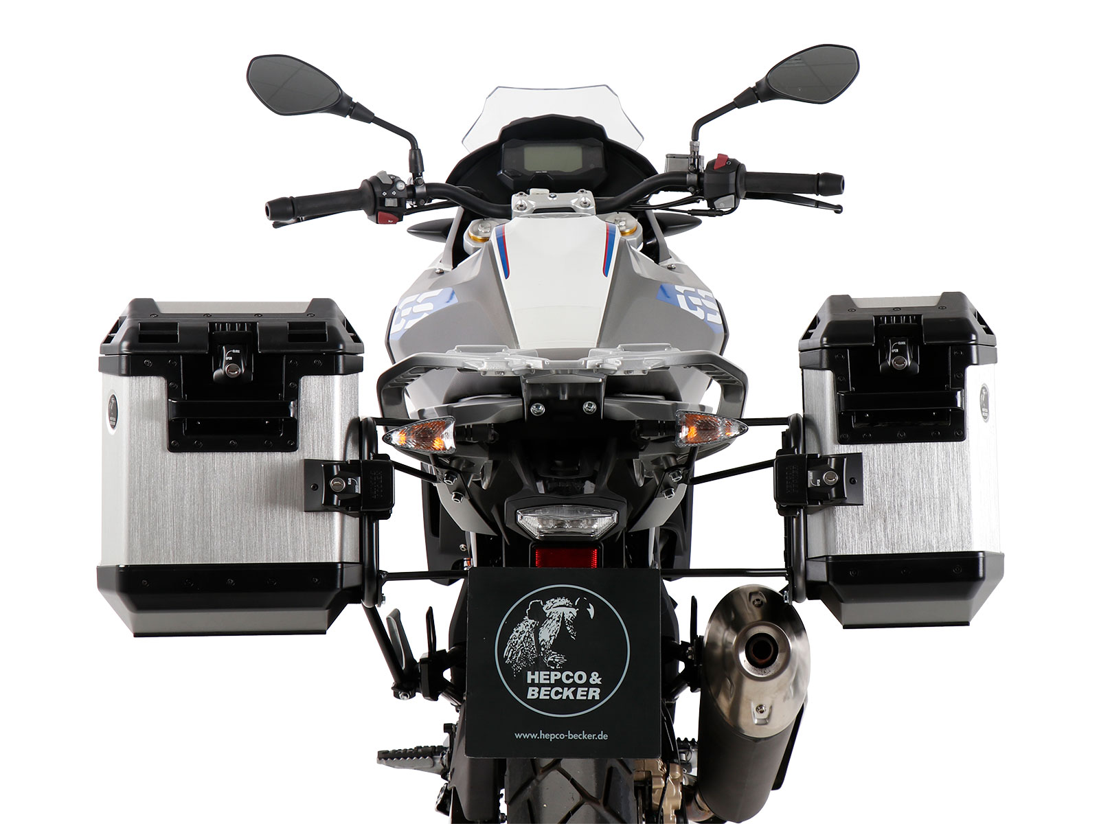 Portavaligie laterale fisso nero per BMW G 310 GS (20-) Hepco & Becker