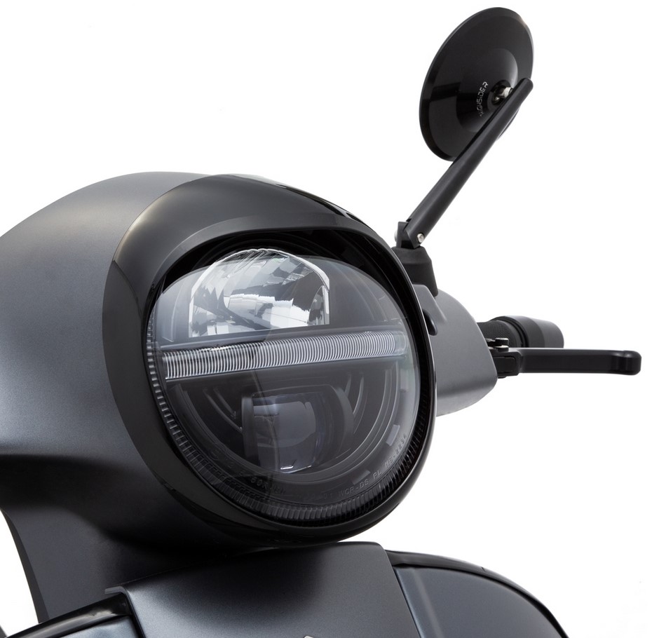 Anello lampada per Vespa GTS/GTS Super/GT/GT L 125-300cc, nero lucido