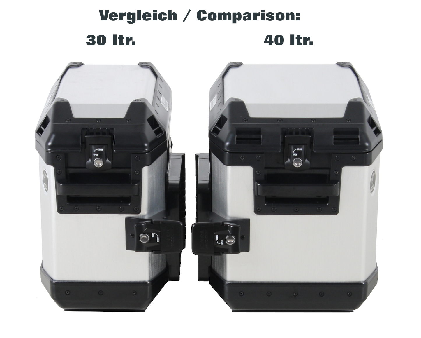 Valigia laterale Alu Xplorer 40 argento Hepco & Becker