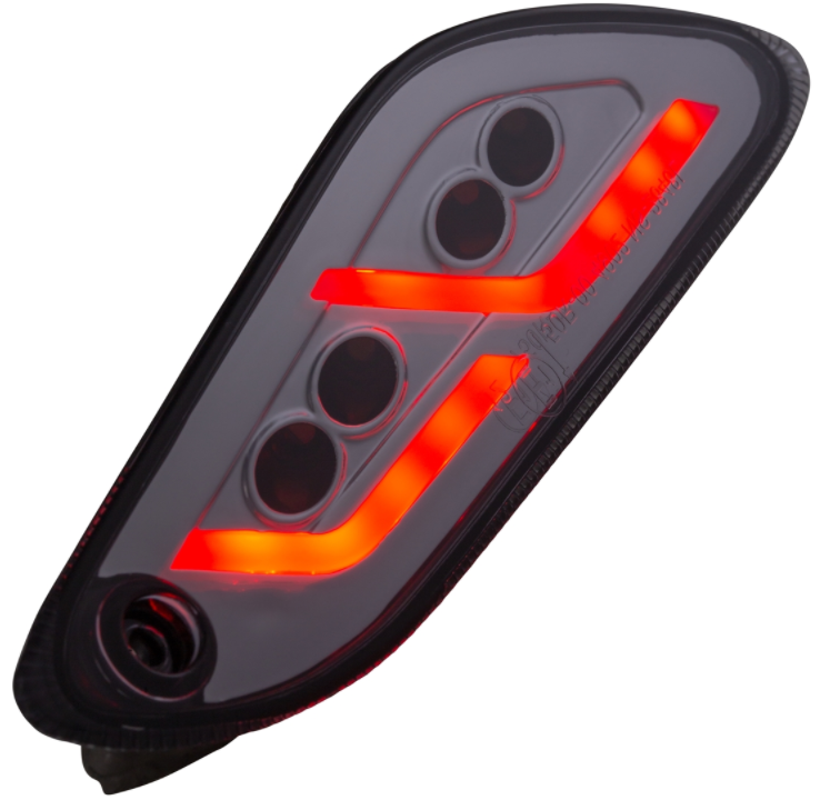 Kit frecce anteriore e posteriore per Vespa Primavera/​Sprint 125-150ccm 2T/​4T AC, trasparente