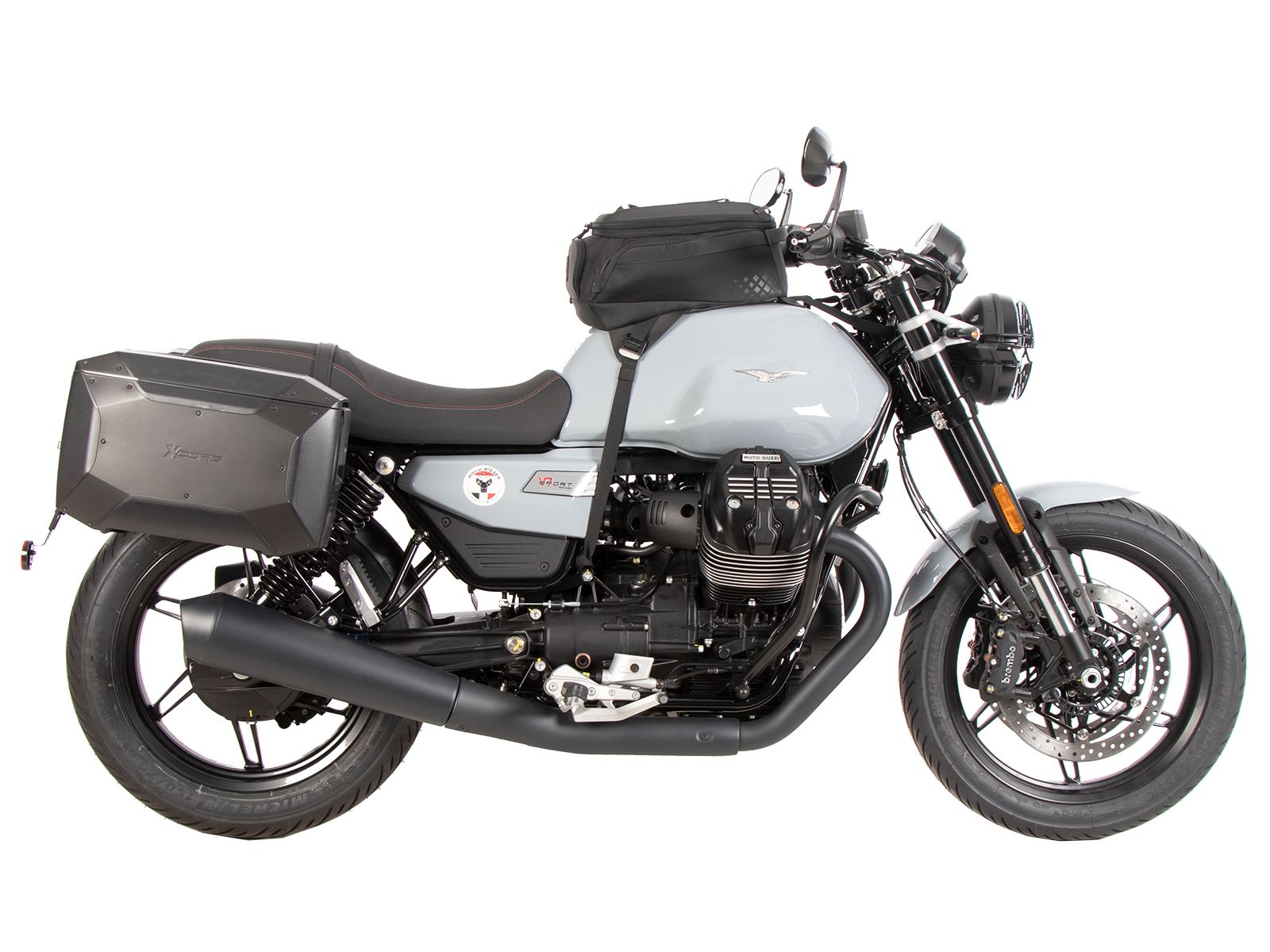 Portapacchi laterale C-Bow nero per Moto Guzzi V7 850 Sport (25- ) Hepco & Becker
