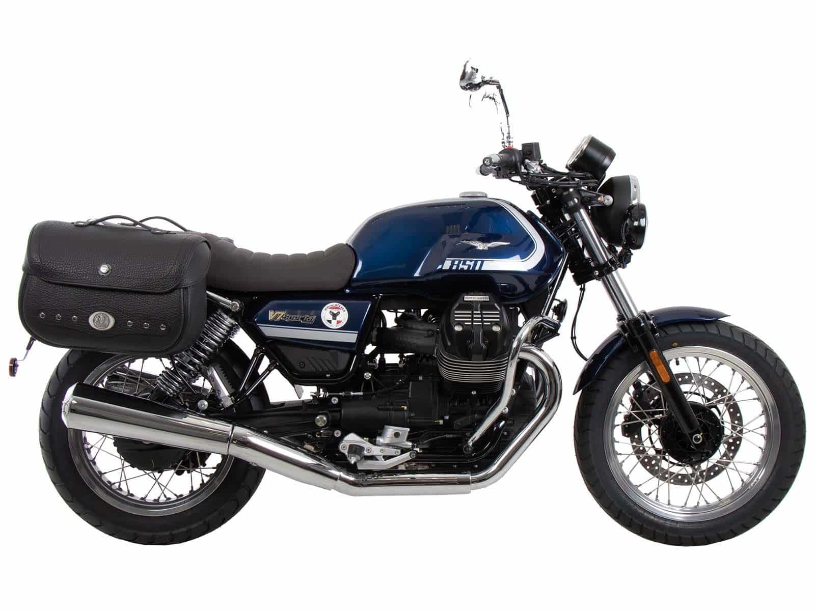 Portapacchi laterale C-Bow nero per Moto Guzzi V7 850 Special/Stone/Centenario (21-24) Hepco & Becker