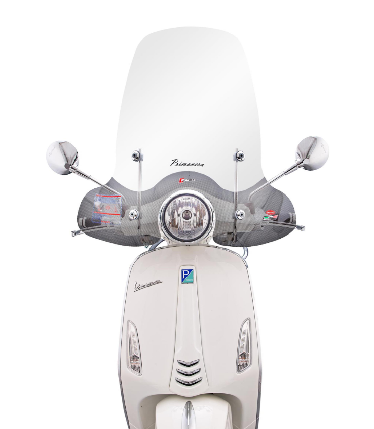 Parabrezza FACO alto per Vespa Primavera /Elettrica 50-125cc 2T/4T ('14-), trasparente