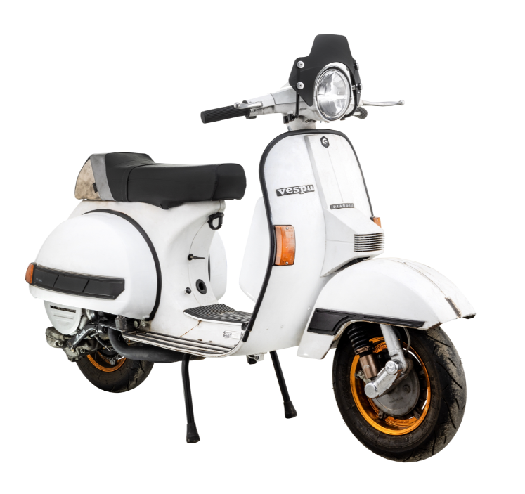 Zanzariera per Vespa PX 80-200ccm, supporti neri, colorati neri
