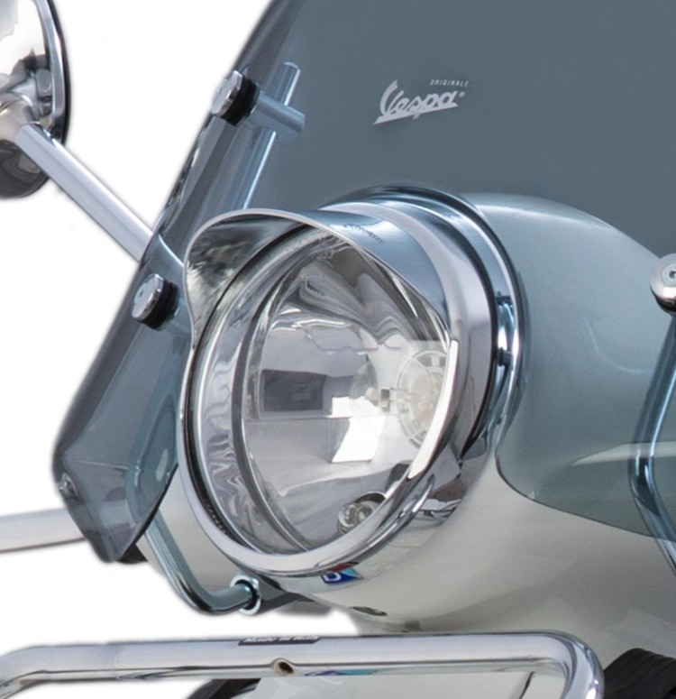 Anello lampada con paralume per Vespa LX 50-150ccm, cromo