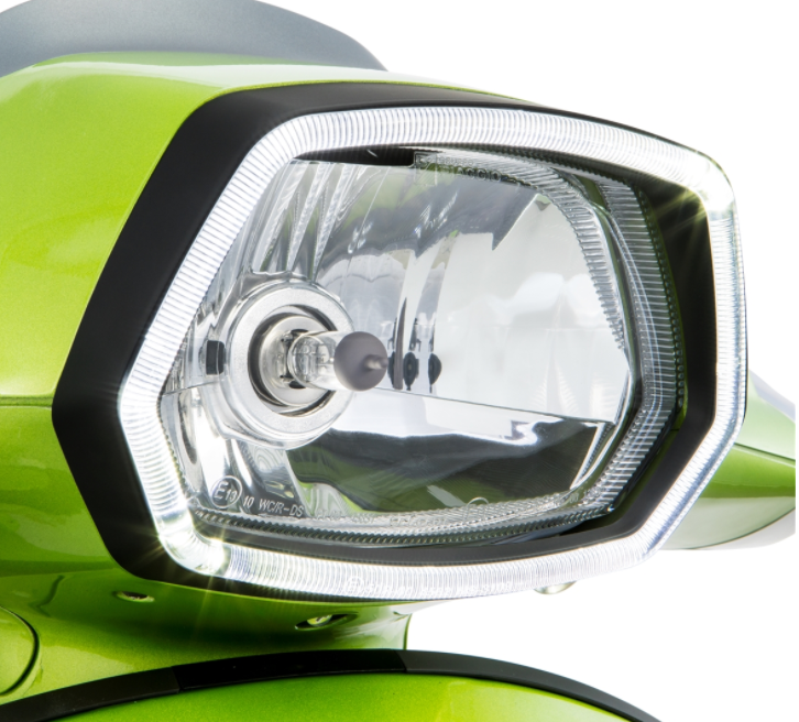 Anello fanale cromato Anello luminoso a LED per Vespa Sprint 50ccm 2T/​4T ('13-'18)