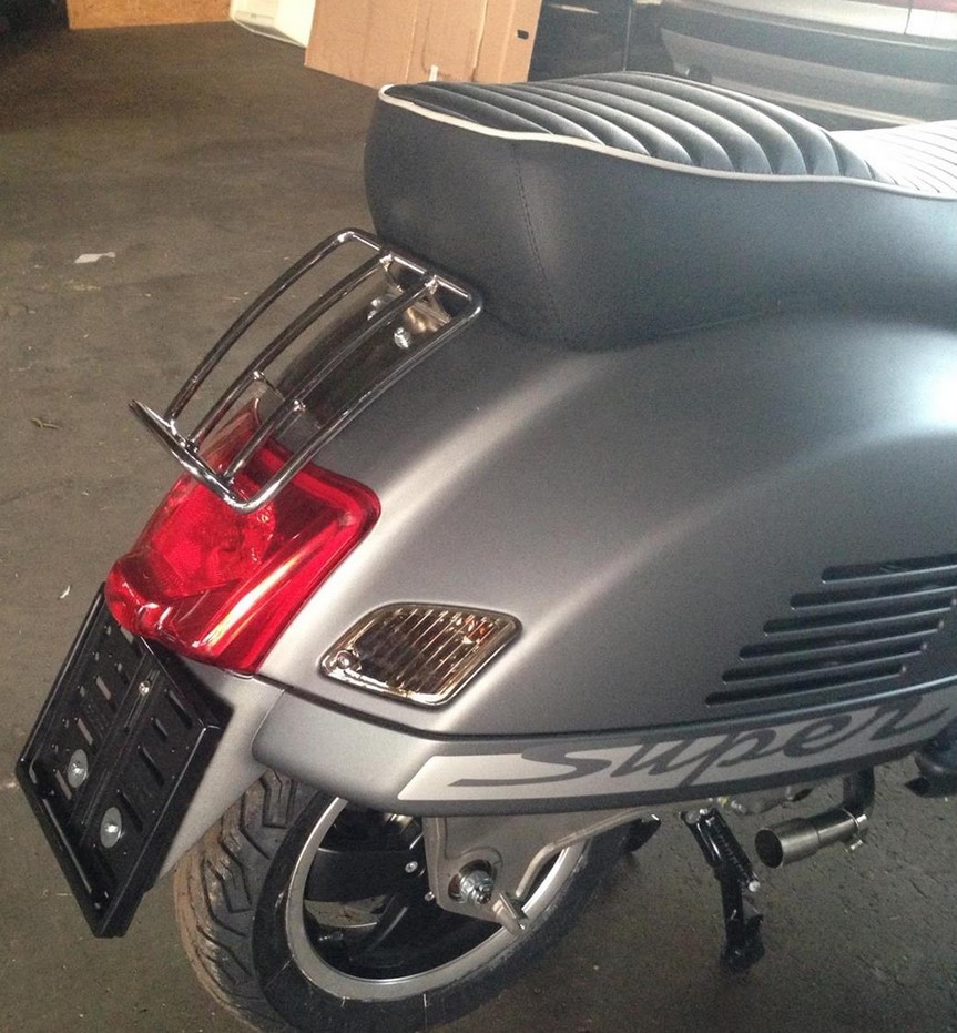 Portapacchi posteriore anni '70 per Vespa GTS/GTV/GT 125-300cc 4T LC, cromato