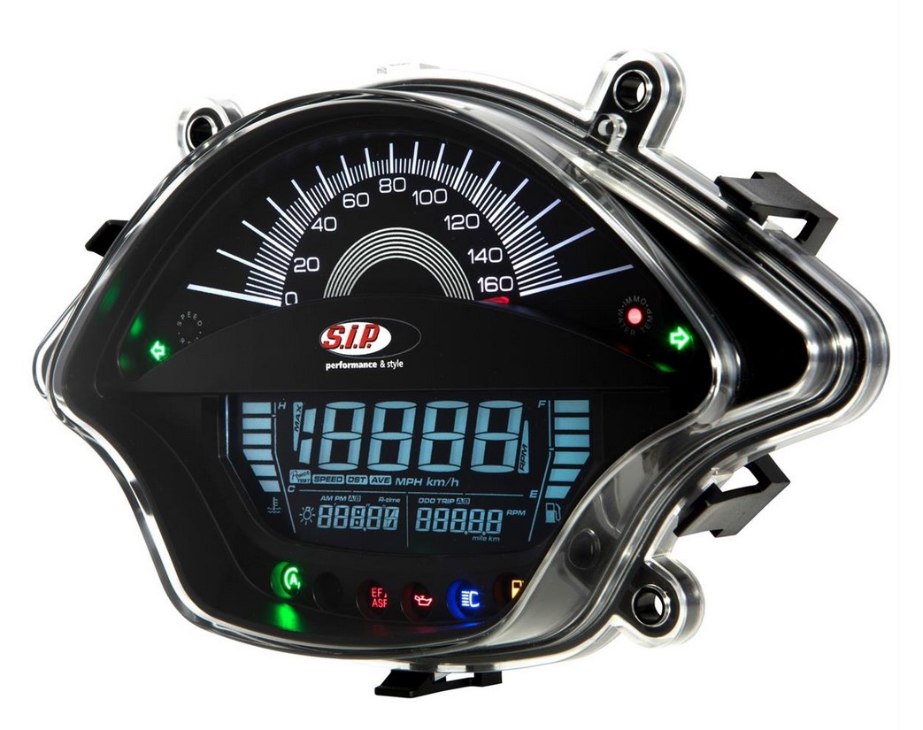 Contagiri / tachimetro per Vespa GTS/GTS Super 300cc FL ('14-), nero