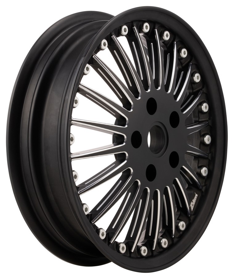Cerchio Sport Classic anteriore/posteriore per Vespa GTS/GTS Super/GTV/GT/946 125-300ccm, nero opaco