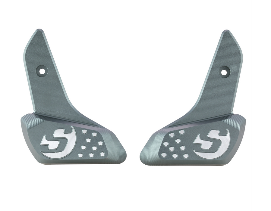 Poggiapiedi destro e sinistro per Vespa Primavera /Sprint 50-150cc 2T/4T AC, grigio opaco
