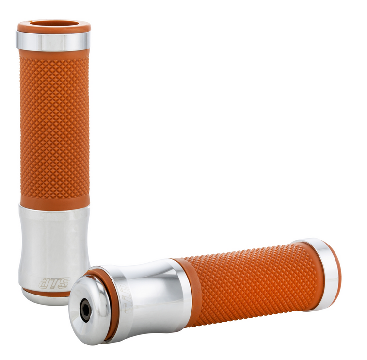 Manopole Ø 24/24 mm, L 125 mm per Vespa PX 125-200cc, cromo/marrone