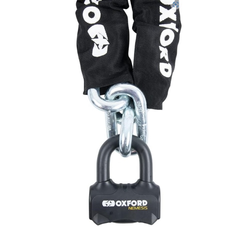 Blocca catena Oxford Nemesis 16 mm con catena da 2,0 m