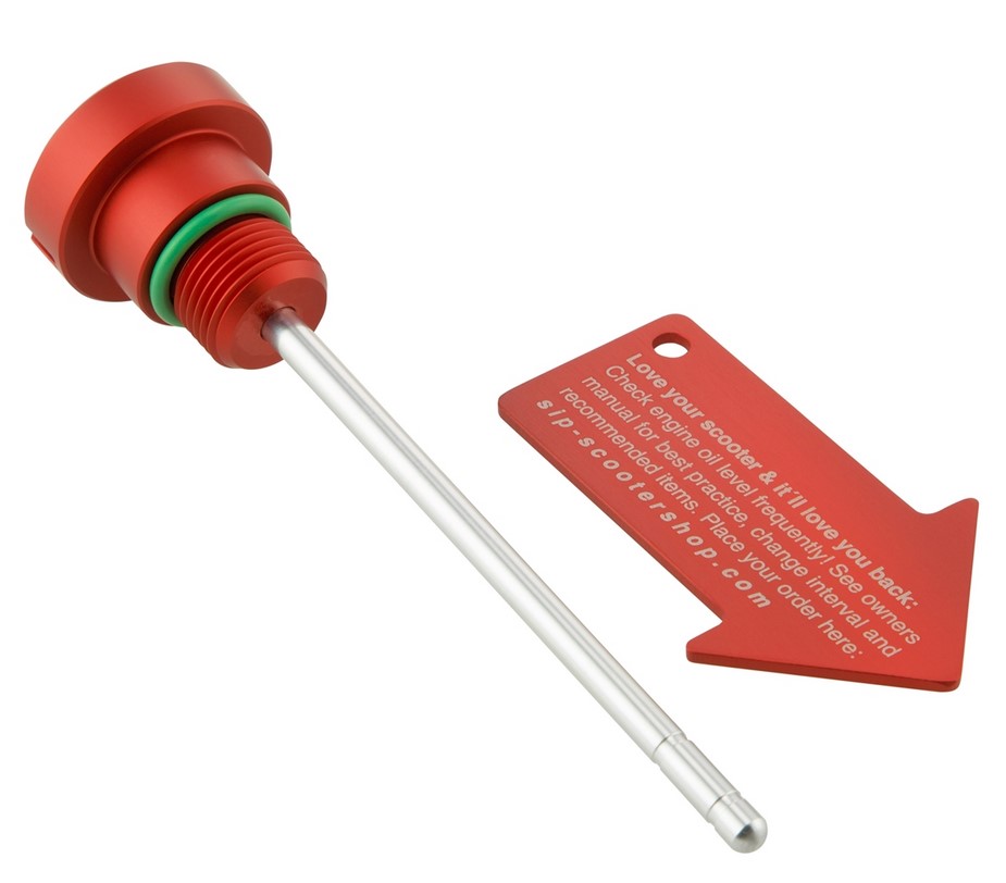 Tappo olio motore per Vespa GTS/GTS Super/GTV 300cc HPE, rosso opaco