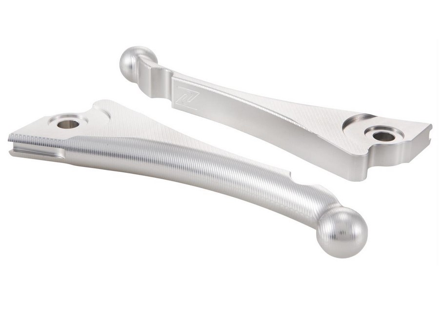 Set leve freno sportive ZELIONI Shorty 3D per Vespa, destra e sinistra, anodizzato argento