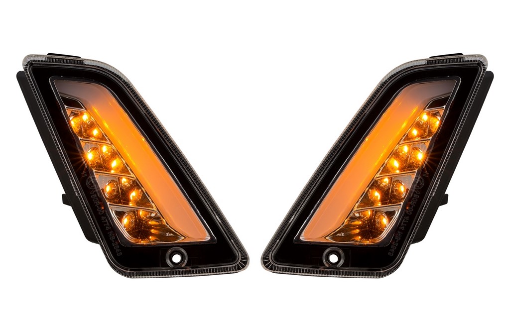 Kit indicatore di direzione anteriore destro/sinistro per Vespa GTS/GTS Super/GTV/GT 60/GT/GT L ('03-'13), trasparente