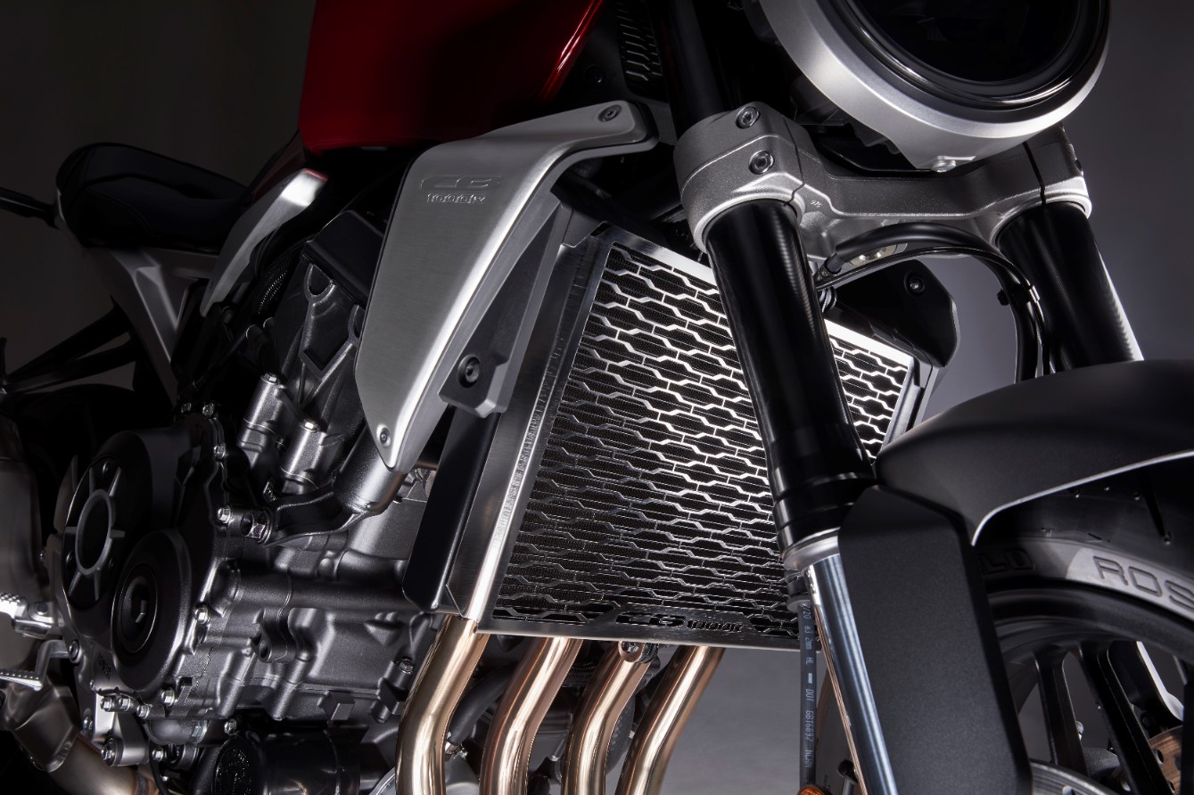 Griglia radiatore (argento) in acciaio inox con logo CB per Honda CB1000R 2021-..