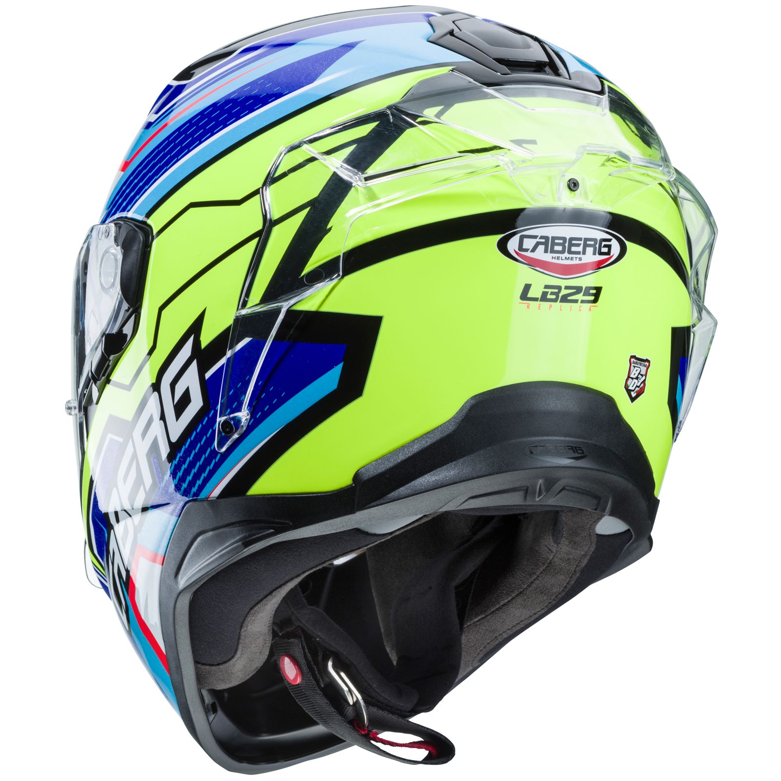 Caberg Casco Drift Evo LB29, nero/blu-fluo-giallo
