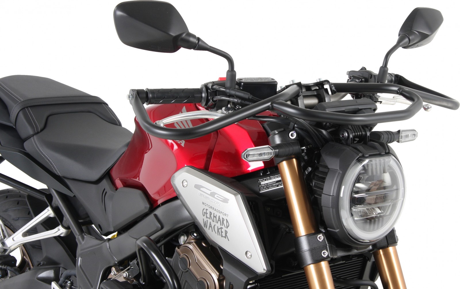 Barra di protezione anteriore nera per Honda CB 650 R (19-20) Hepco & Becker