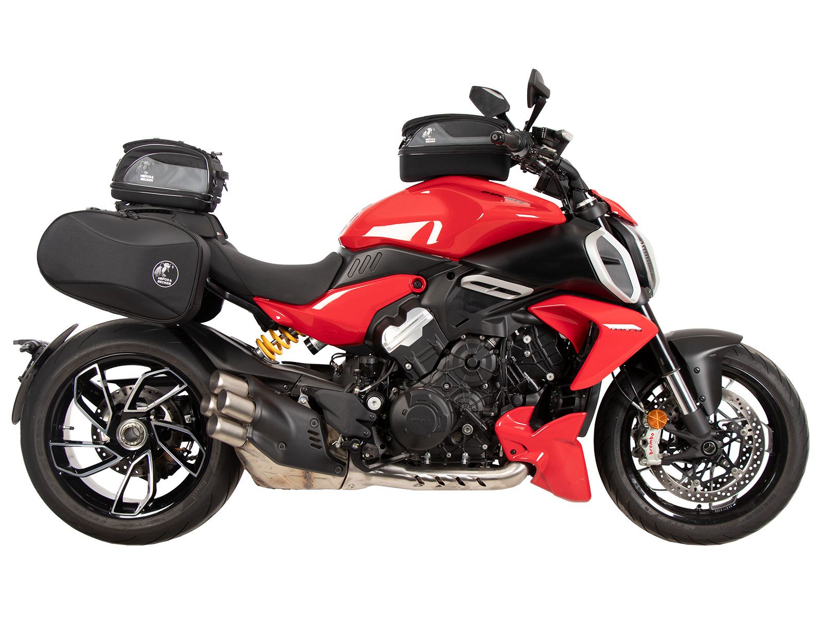 Anello serbatoio di base con blocco borsa serbatoio per Ducati Diavel V4 (23-) Hepco & Becker