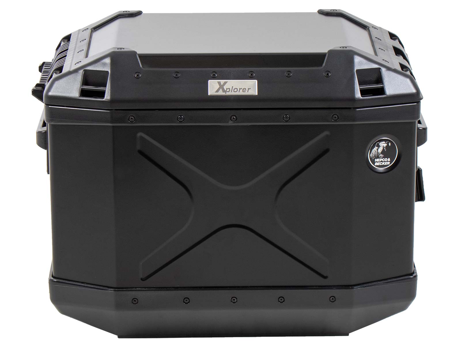 Custodia laterale in alluminio Xplorer 40 Cutout sinistra nero Hepco & Becker