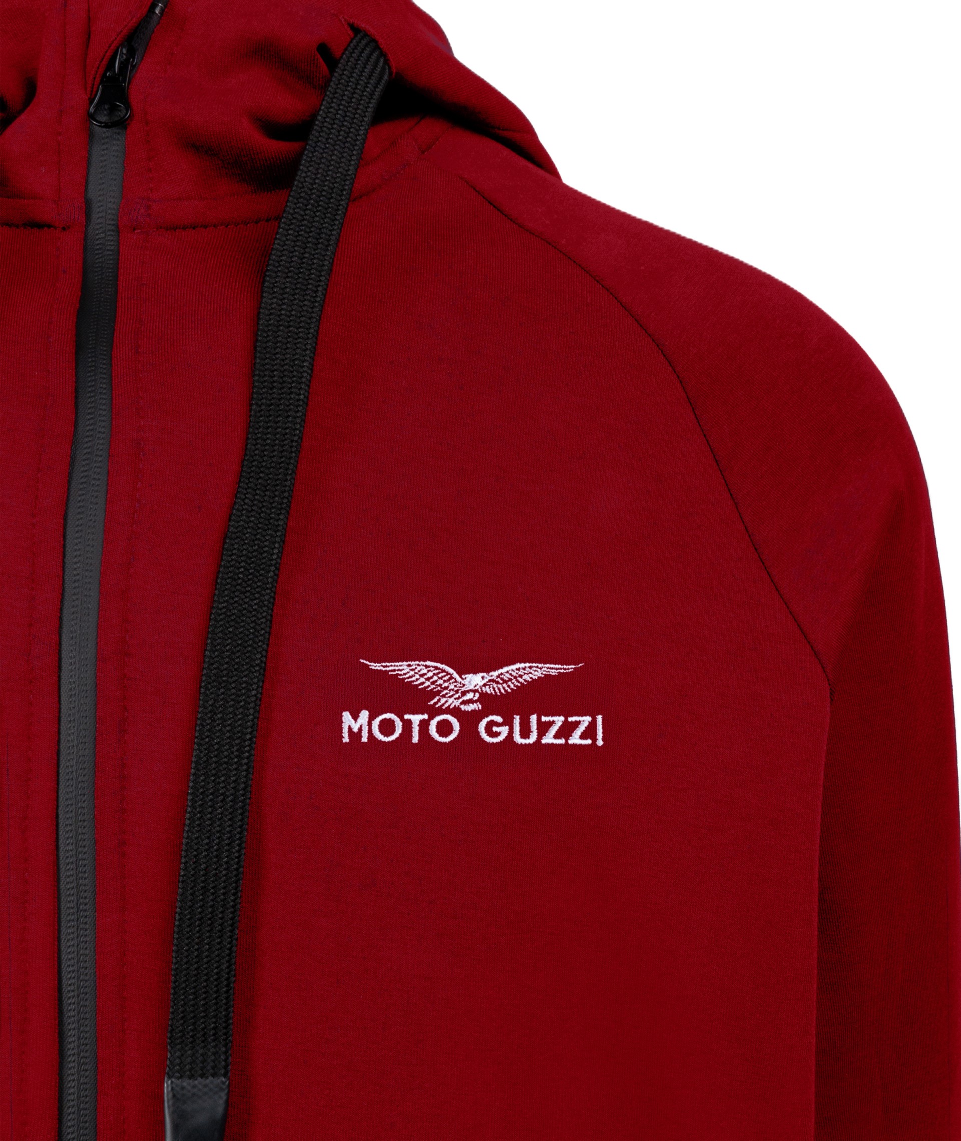 Felpa con cappuccio unisex “Moto Guzzi Essential” rossa