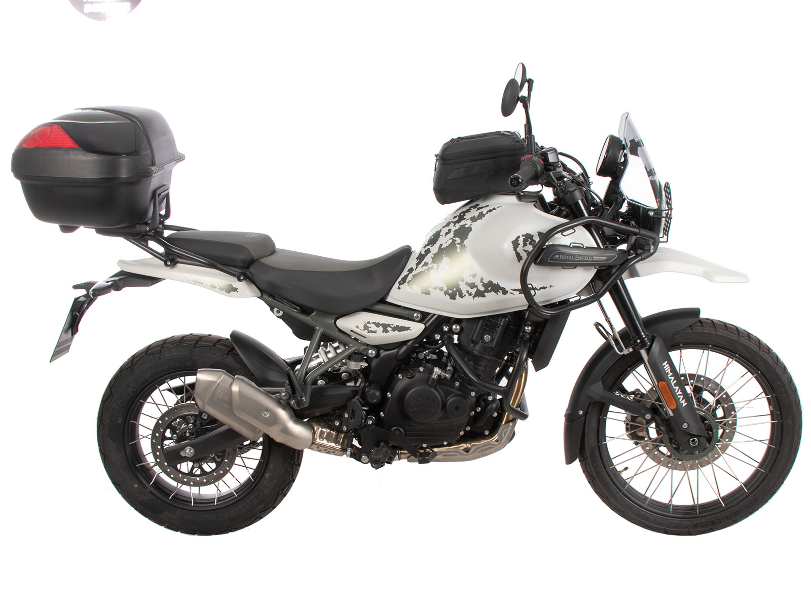 Portavaligie Alurack nero su portapacchi originale per Royal Enfield Himalayan 450 (24-)