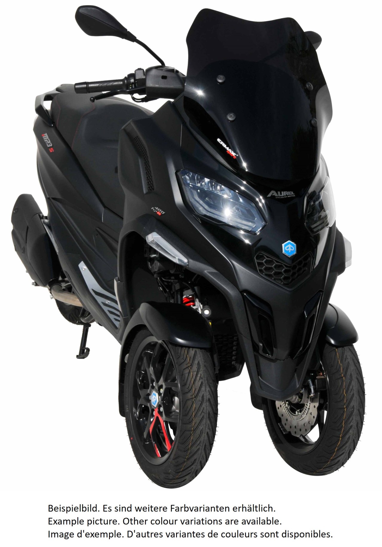 Parabrezza ERMAX Sport per Piaggio MP3 400 HPE (22-), nero
