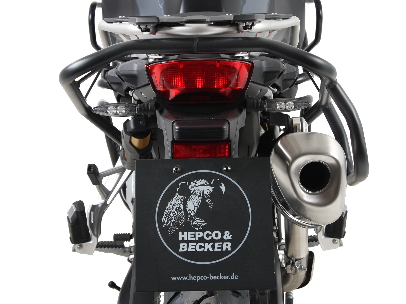 Barra di protezione posteriore nera per BMW F 850 GS (Bj.18-) Hepco & Becker