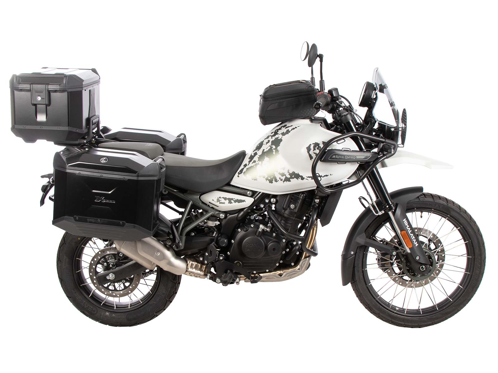Portavaligie Alurack nero su portapacchi originale per Royal Enfield Himalayan 450 (24-)