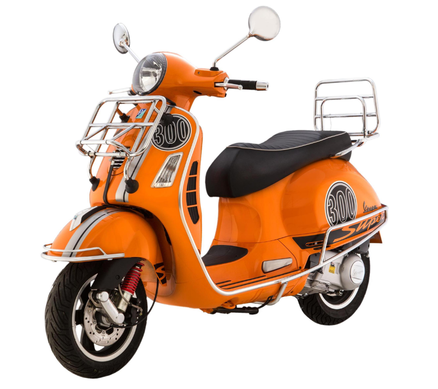 Portapacchi anteriore per Vespa GTS/GTS Super/GTV/GT 60/GT/GT L 125-300cc, pieghevole, cromato