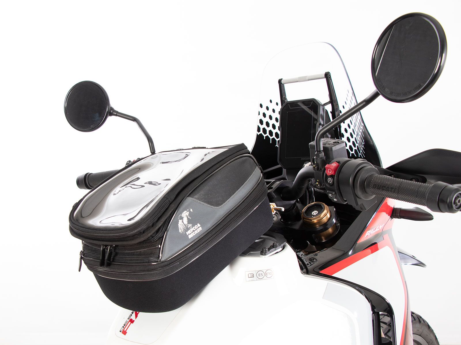 Anello serbatoio di base con blocco borsa serbatoio per Ducati DesertX Rally (24-) Hepco & Becker