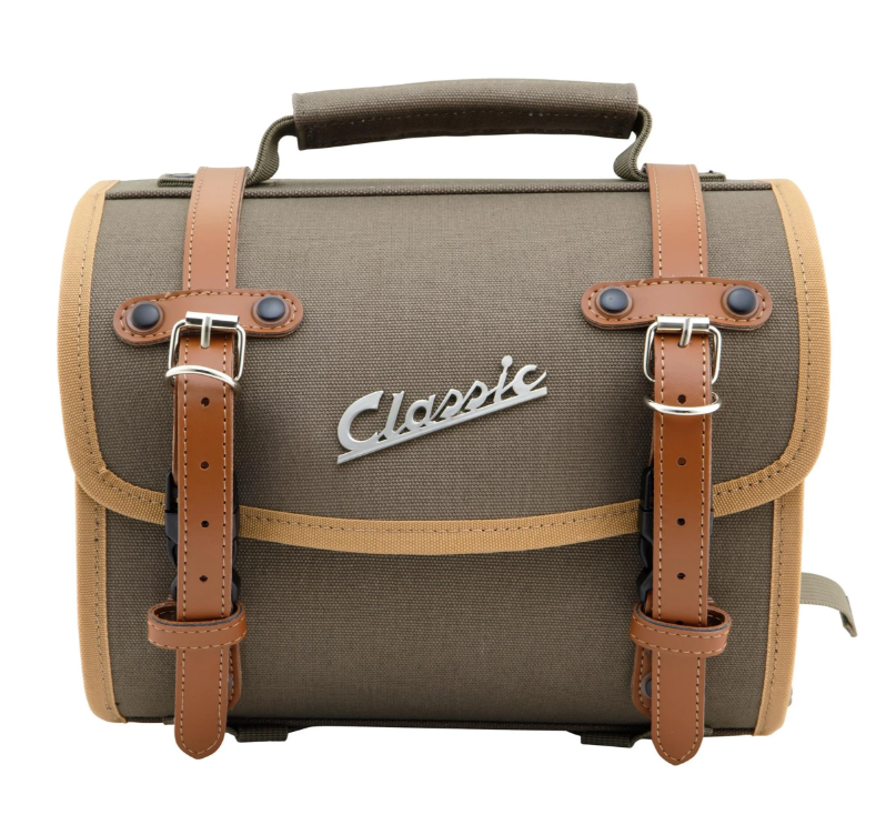 Borsa "Classic" piccola per Vespa, in tela, oliva