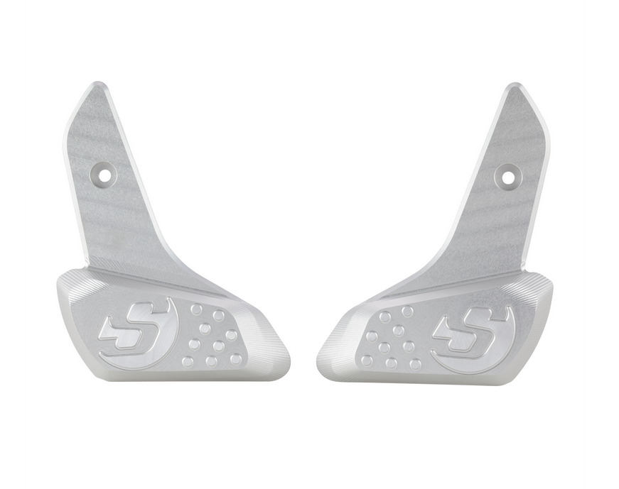 Poggiapiedi destro e sinistro per Vespa Primavera /Sprint 50-150ccm 2T/4T AC, argento opaco