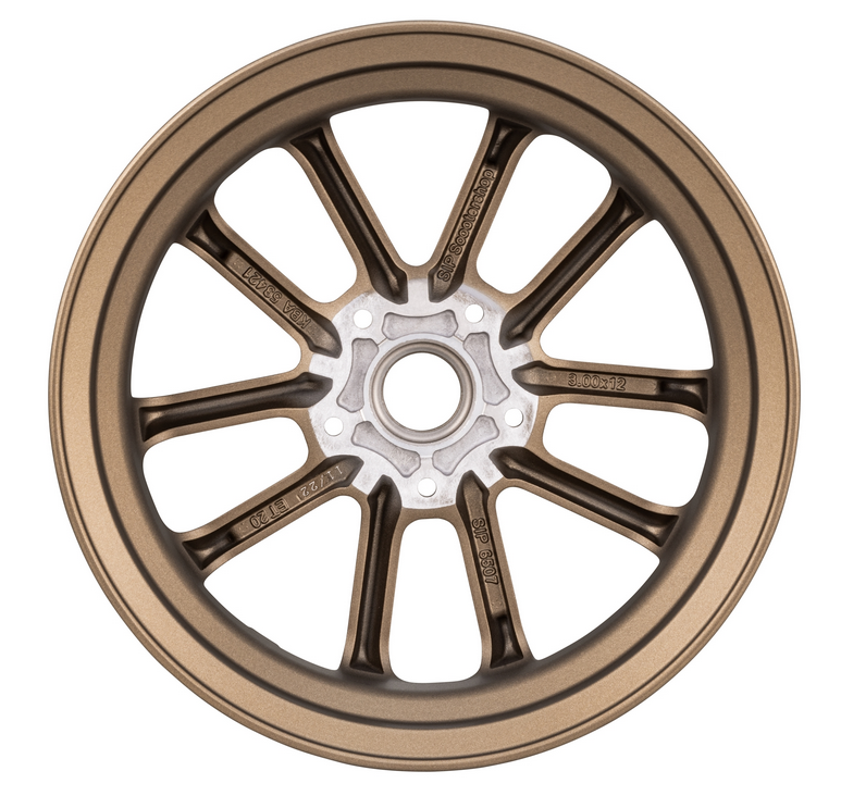 Cerchio anteriore/posteriore da 12" per Vespa GTS/GTS Super/GTV/GT 60/GT/GT L 125-300ccm, bronzo opaco